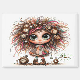 Quirky Steampunk Girl Shine 7300 Magnet