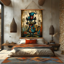 Quirky Steampunk Mouse Character Art