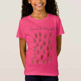 Quirky Strawberry Pattern Girls T - Shirt
