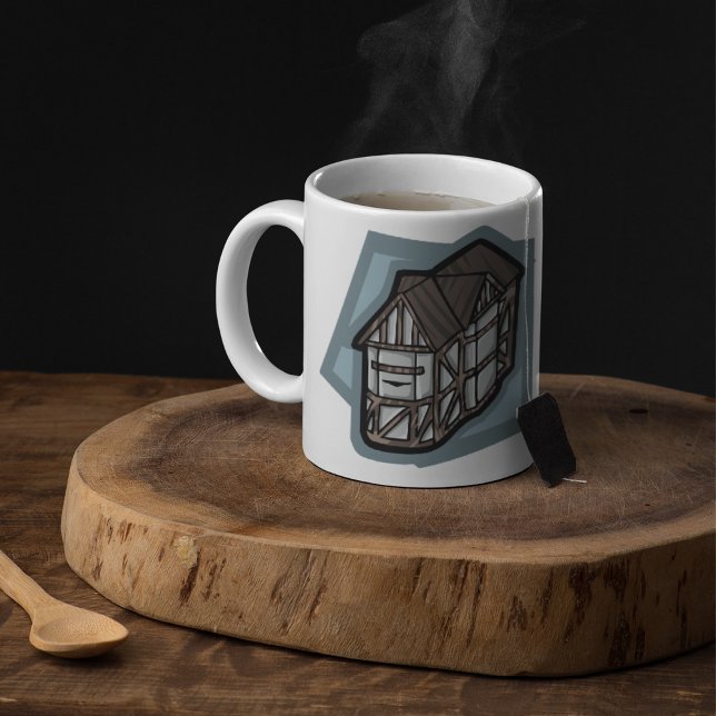 Quirky Tudor House Mittelalterliche Architektur Kaffeetasse (Von Creator hochgeladen)