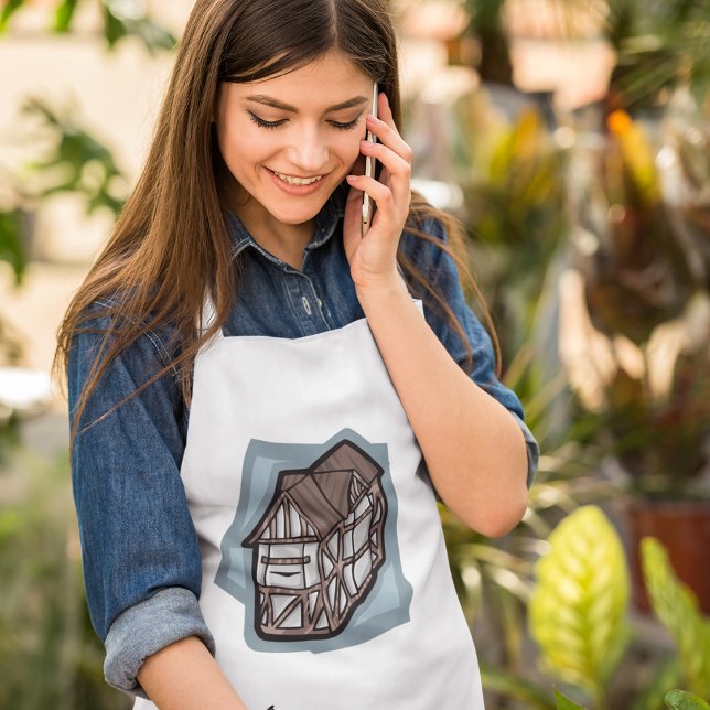 Quirky Tudor House Mittelalterliche Architektur Schürze (Von Creator hochgeladen)
