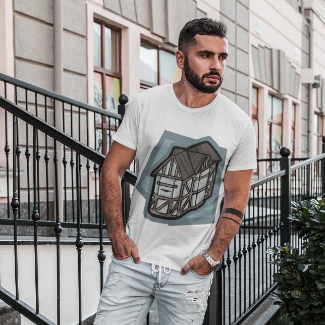 Quirky Tudor House Mittelalterliche Architektur T-Shirt (Von Creator hochgeladen)