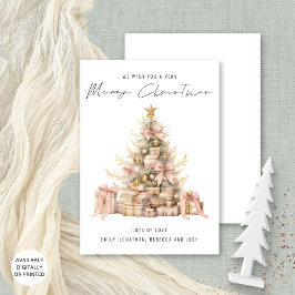 Quirky Vintage Rose Goldbaum Frohe Weihnachten