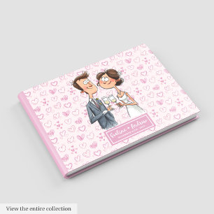 Quirky Watercolor Wedding Memory Gast book Gästebuch