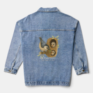 Quirky-Weiß-Brüste Jeansjacke