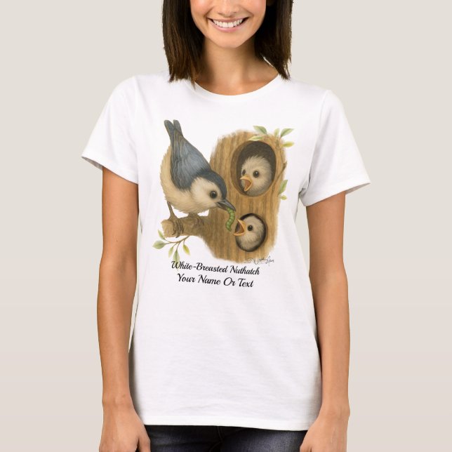 Quirky-Weiß-Brüste T-Shirt (Vorderseite)