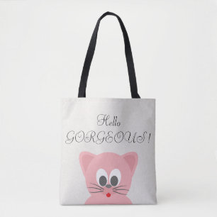 Quirky Whimsical Cat Glittery-Hello Gorgeous