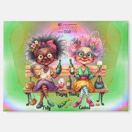 Quirky Wine Ladys Adulting Magnet