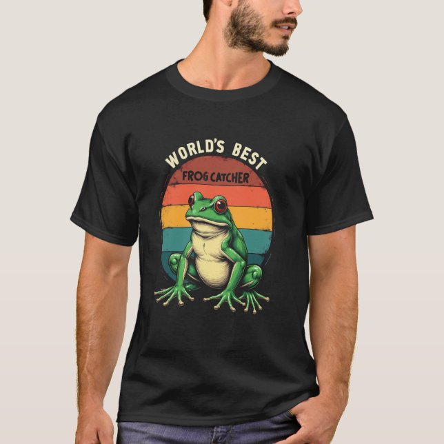 Quirky Worlds Best Froschfänger T-Shirt (Vorderseite)