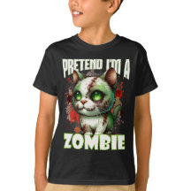 Quirky Zombie Cat Design für Halloween Spaß