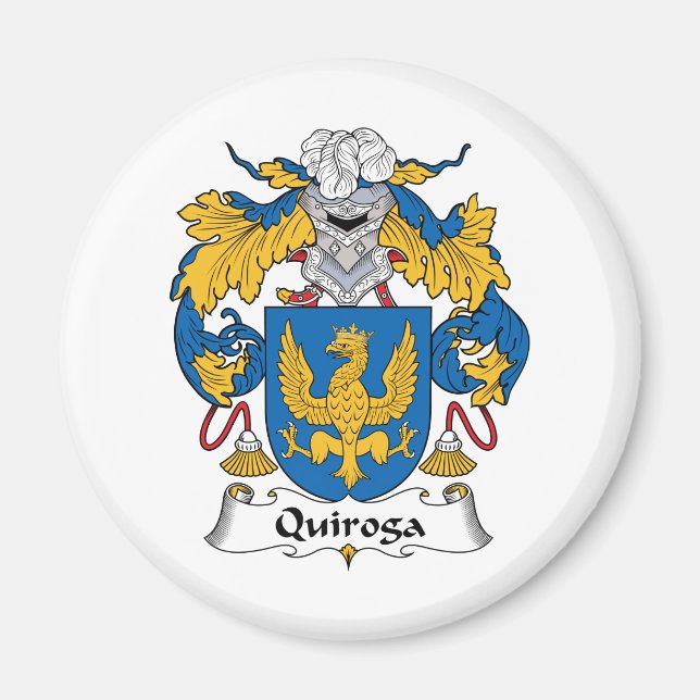 Quiroga-Familienwappen Magnet (Vorne)