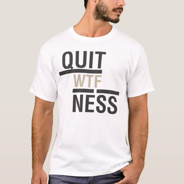Quitness T-Shirt 2 Schwarzes (Vorderseite)
