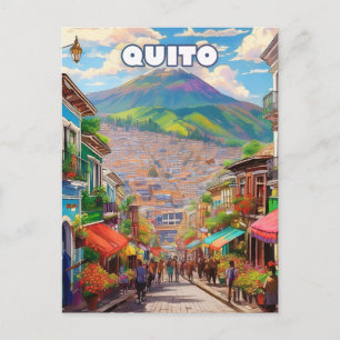 Quito, a city perched in the Andes Postkarte