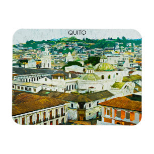 Quito Ecuador Aquarellbilder Magnet
