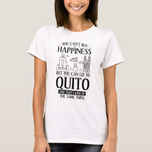 Quito Ecuador City Skyline Karte Reise 4 T-Shirt