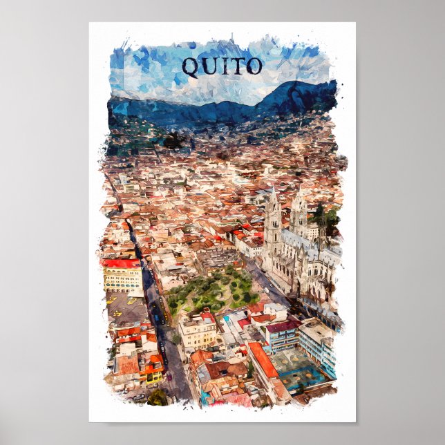 Quito Ecuador Cityscape Poster (Vorne)