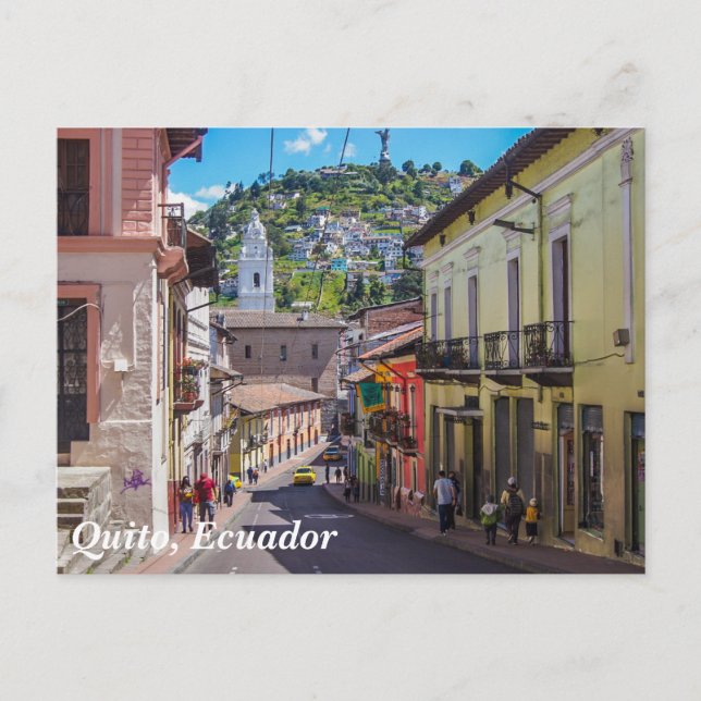 Quito, Ecuador Historisches Zentrum Postkarte (Vorderseite)