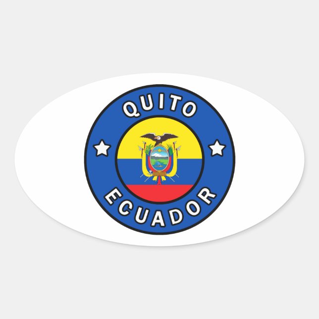 Quito Ecuador Ovaler Aufkleber (Vorderseite)