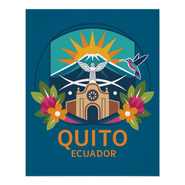 Quito Ecuador South America Poster (Vorderseite)