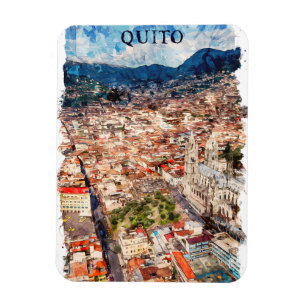 Quito Ecuador Stadtansicht Magnet