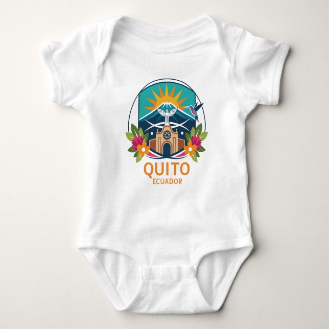 Quito Ecuador Südamerika Baby Strampler (Vorderseite)