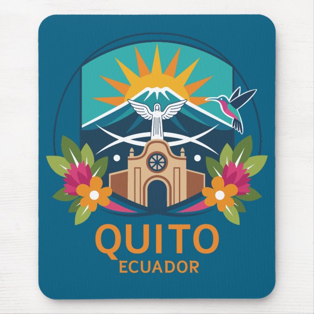 Quito Ecuador Südamerika Mousepad (Vorne)