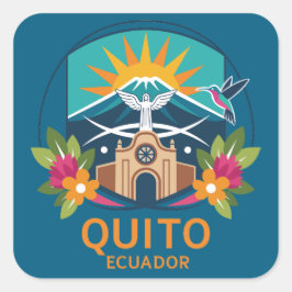 Quito Ecuador Südamerika Quadratischer Aufkleber