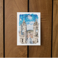 Quito Ecuador Watercolor Vintage Reise