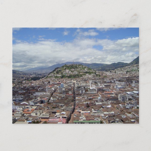 Quito, Luftbild Ecuadors Postkarte (Vorderseite)
