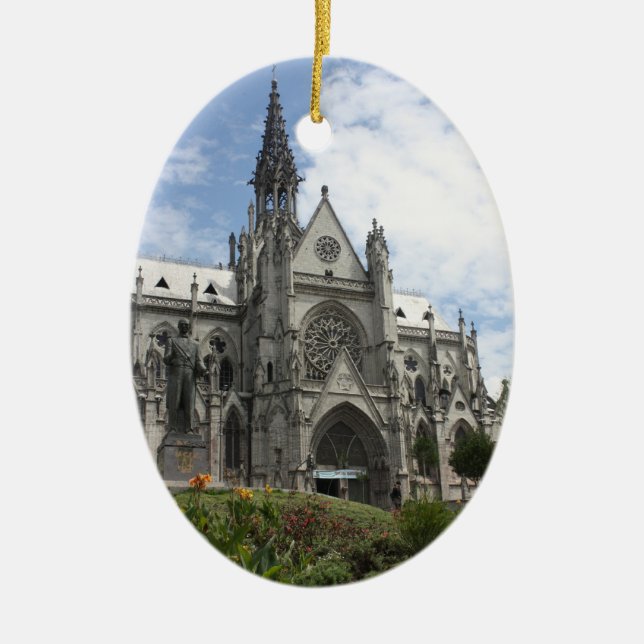 Quito-Weihnachten Keramikornament (Vorne)