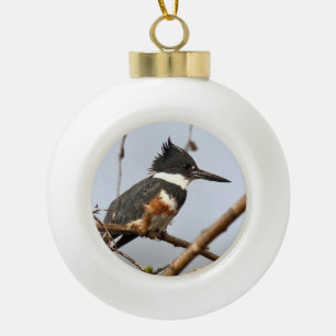 Quitte Kingfisher Keramik Kugel-Ornament