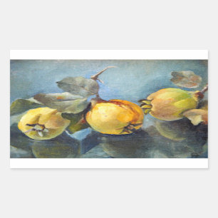 Quitten 2011 rechteckiger aufkleber