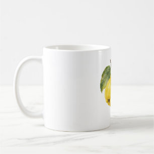 Quittenfrüchte mit Blättern Kaffeetasse