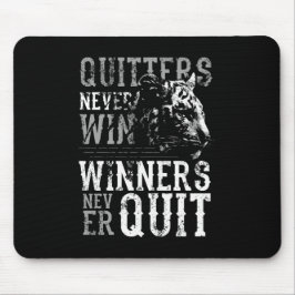 Quitts nie gewinnen mit Tiger Black Mouse Pad Mousepad