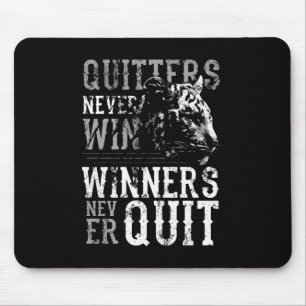 Quitts nie gewinnen mit Tiger Black Mouse Pad Mousepad