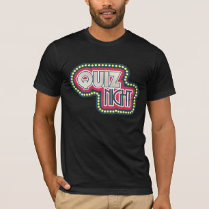 Quiz Night Trivia Party Bright Lights T-Shirt