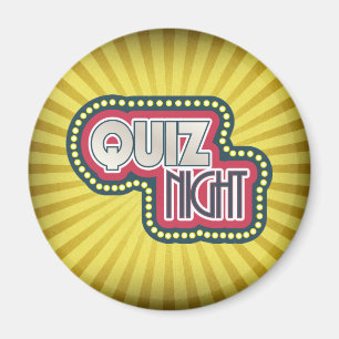 Quiz Night Trivia Party Gelber Sonnenbrand Magnet