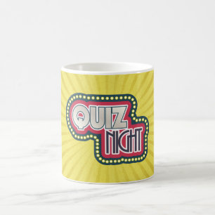 Quiz Night Trivia Party Gelber Sonnenbrand Tasse
