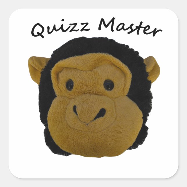 Quizz Master Quadratischer Aufkleber (Vorderseite)