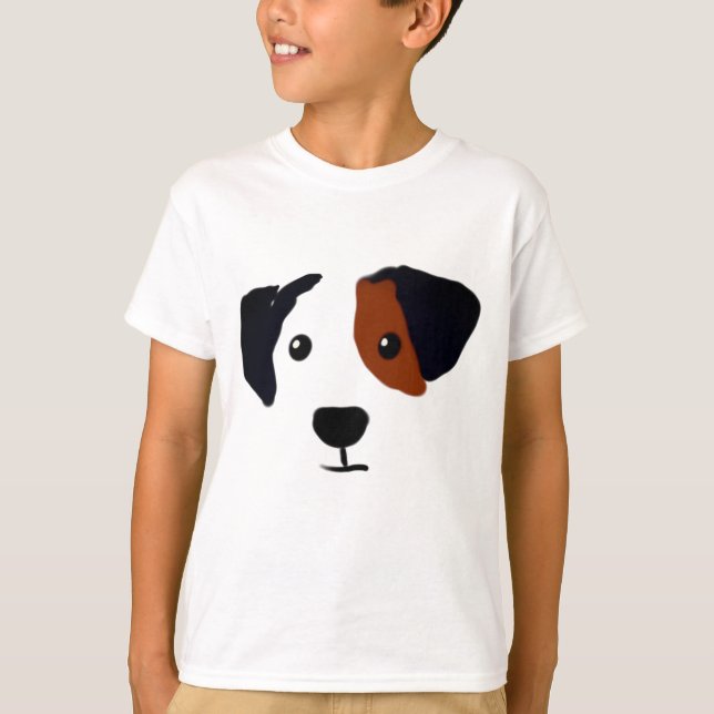 Quizzical Happy Dog T-Shirt (Vorderseite)