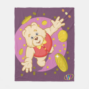Quizzy Bär Fleecedecke