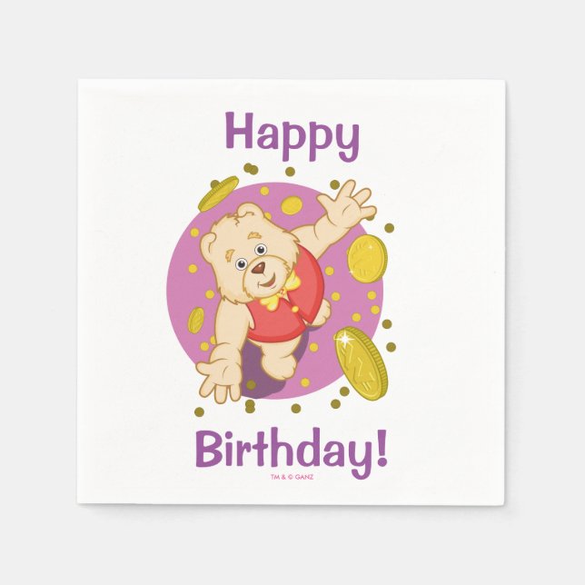 Quizzy Bear Serviette (Vorderseite)