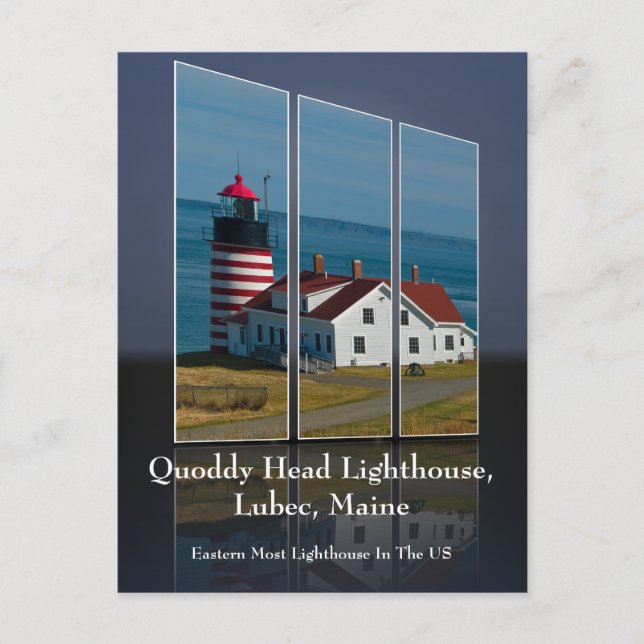 Quoddy Head Lighthouse Cutout Postkarte (Vorderseite)