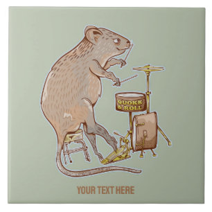 Quokka Australian Animal Drummer Fliese