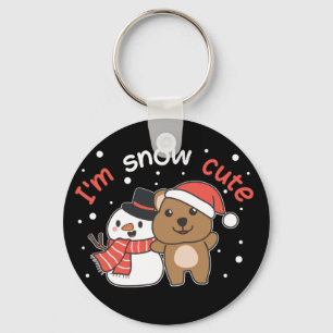 Quokka I'm Snow Niedlich Snowman Snow Pun Schlüsse Schlüsselanhänger