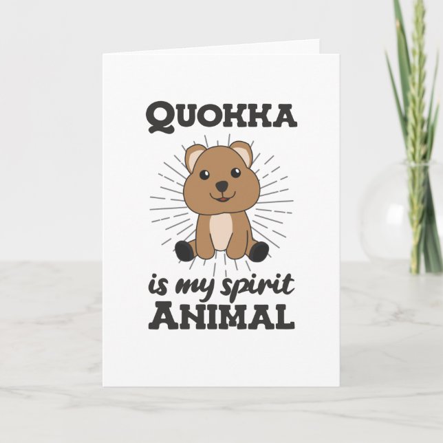 Quokka ist mein Geisttier - Niedliche Quokkas Vint Karte (Vorderseite)