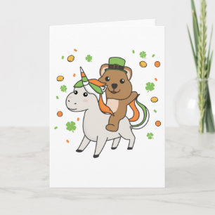 Quokka mit Einhorn St. Patrick's Day Irland Karte