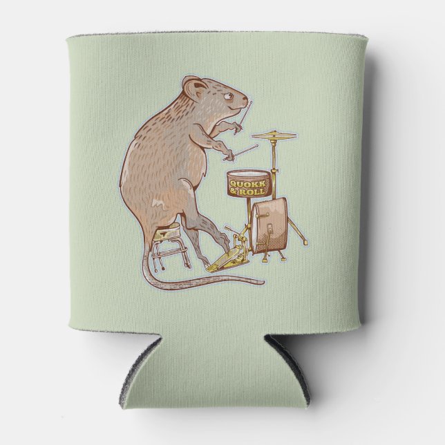 Quokka Playing Drums Dosenkühler (Vorderseite)