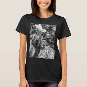 Quokka-Pool-Selfie-Urlaub lustiges Tier Sommer T-Shirt