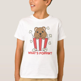 Quokka Popcorn Whats Poppin Funny T-Shirt